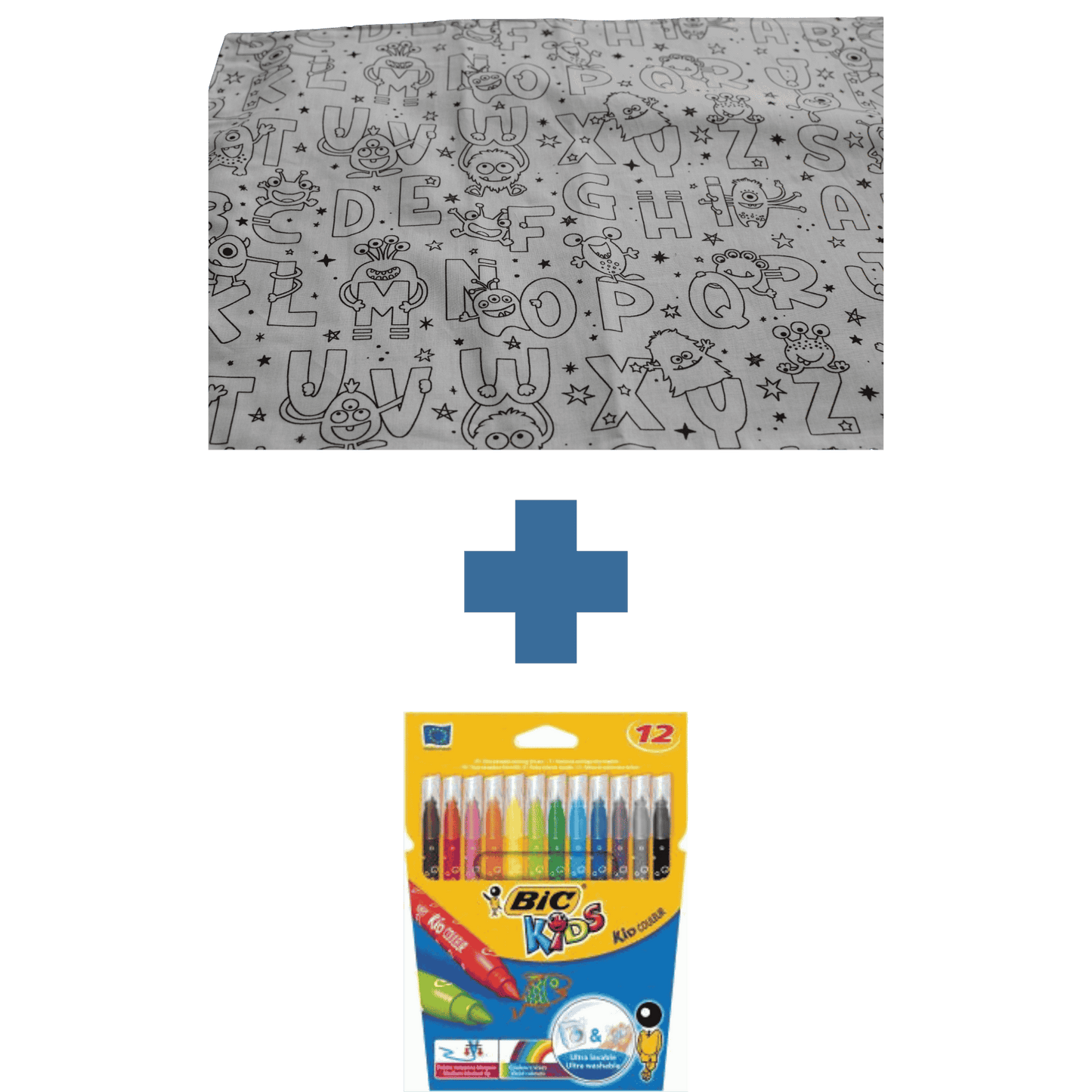 Carmakid Creativity Bundle: ABC Washable Tablecloth & BIC Kids Markers